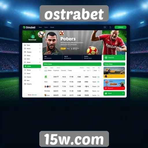Interface do usuário do site Ostrabet é intuitiva